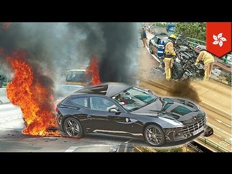 Феррари сгорела за 60 секунд