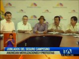 Jubilados del Seguro Social Campesino anuncian movilizaciones