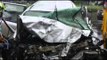 VIDEO AQUAPLANING: Accident de voiture filmé depuis une camera de tableau de bord