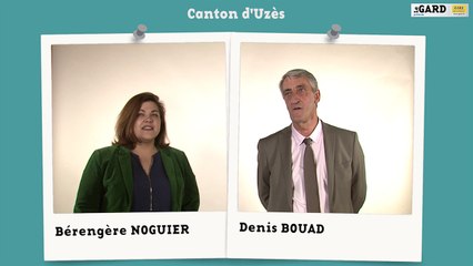 Canton d'Uzès  : Bérengère Noguier  et Denis Bouad