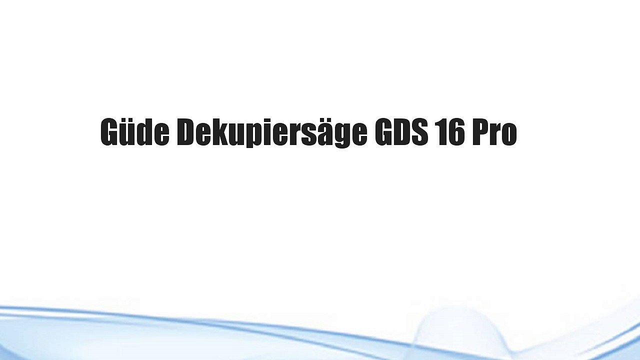 Güde Dekupiersäge GDS 16 Pro