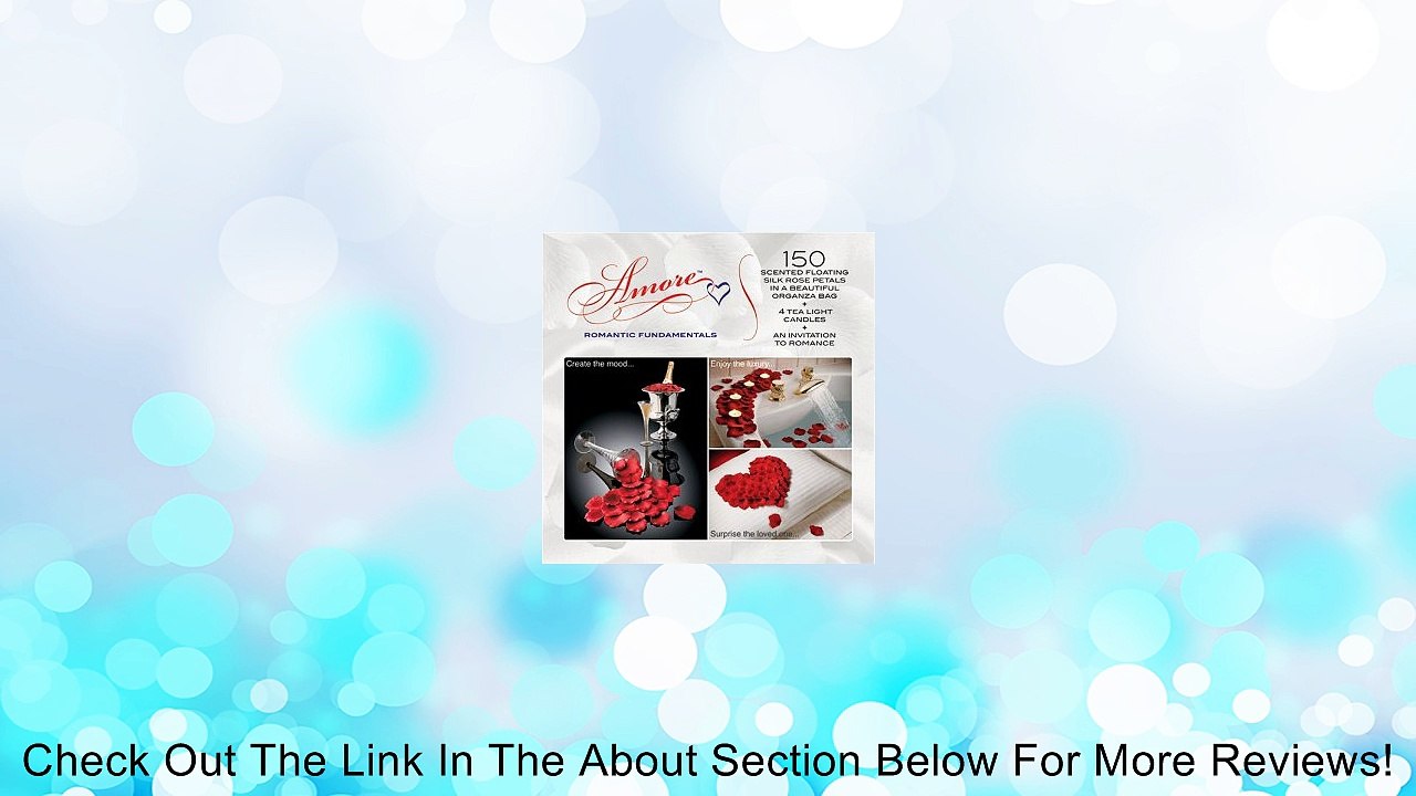 Valentine Amore Romantic Gift Set - Bed of Roses Scented floating silk rose petals and tealight candles Review