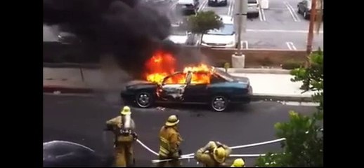 Airbag Explosion In Car Fire