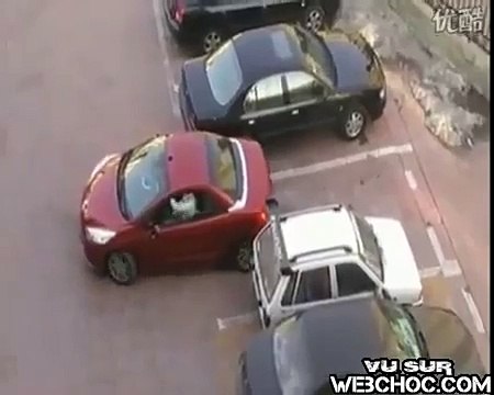 Il lui vole sa Place de Parking ce qu'elle Fait est à Mourir de Rire