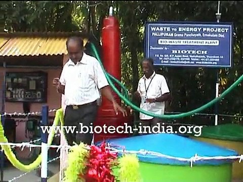 BIOGAS - BIOTECH-INDIA waste to electricity project - pallipuram inaguration.mpg