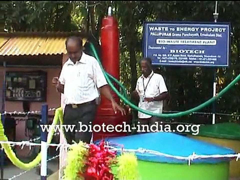 BIOGAS - BIOTECH-INDIA  waste to electricity project -  pallipuram  inaguration.mpg
