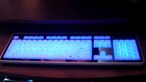 illuminated keyboard Backlit Back lit Modtek Slim Acrylic USB Computer Pc desktop wired full size