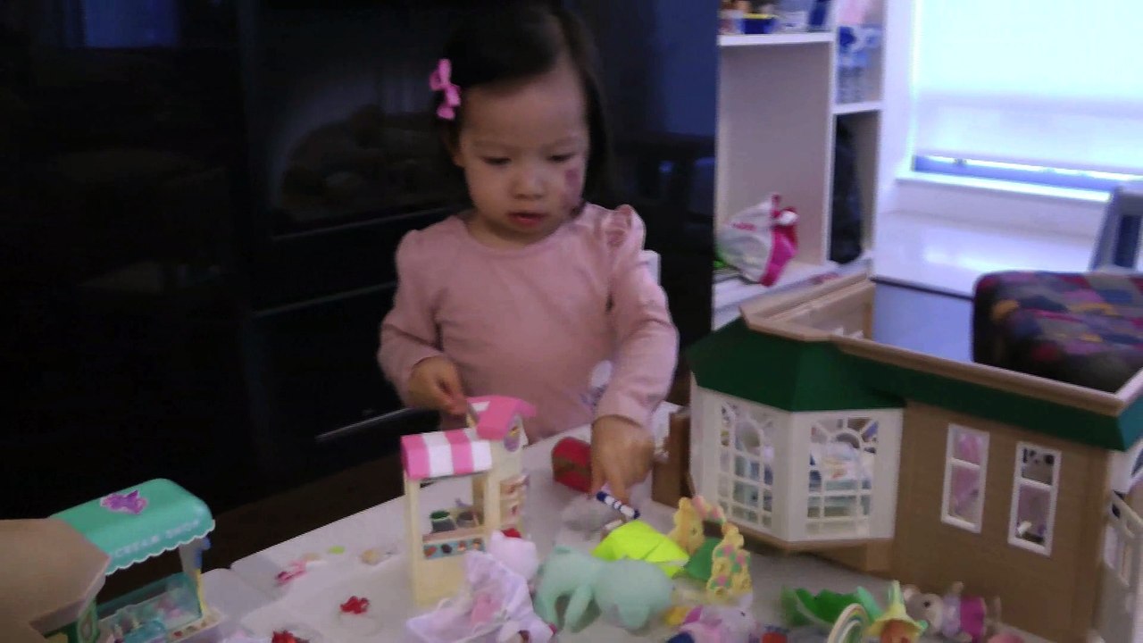 Girl Feeding The Sylvanian Families Baby Rabbit*