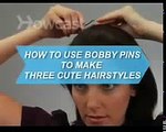 How to Use Bobby Pins to Make Three Cute Hairstyles step 1,2,3,4 세 귀여운 헤어 스타일은 1,2,3,4 단계를 확인하기 위해 바