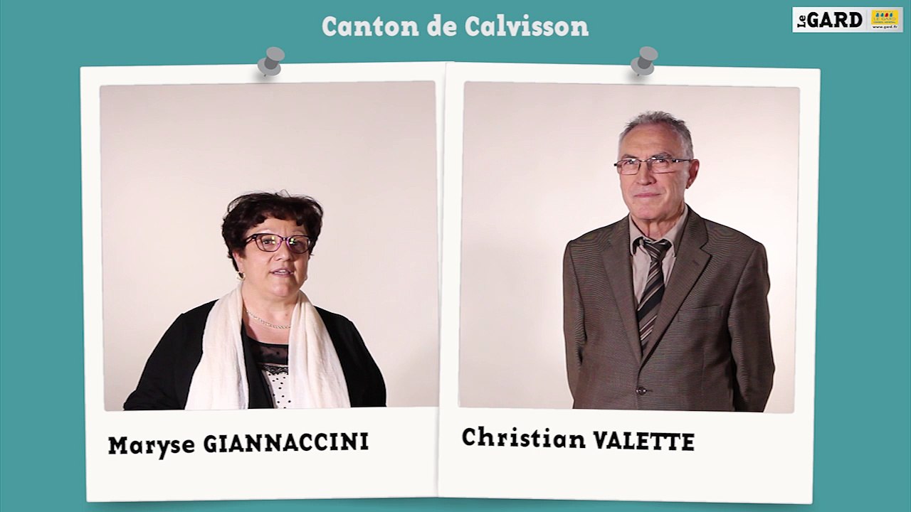 Canton de Calvisson : Maryse Giannaccini et Christian Valette