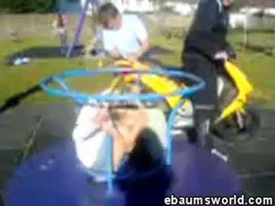 chavs+ped+roundabout= alot of pain