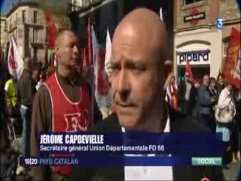 JT FRANCE 3 PAYS CATALAN - Le 9 avril 2015 plus de 3000 manifestants sur Perpignan !