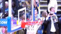 Stephen Curry's Crazy Pregame Shot - Blazers vs Warriors - April 9, 2015 - NBA Season 2014-15