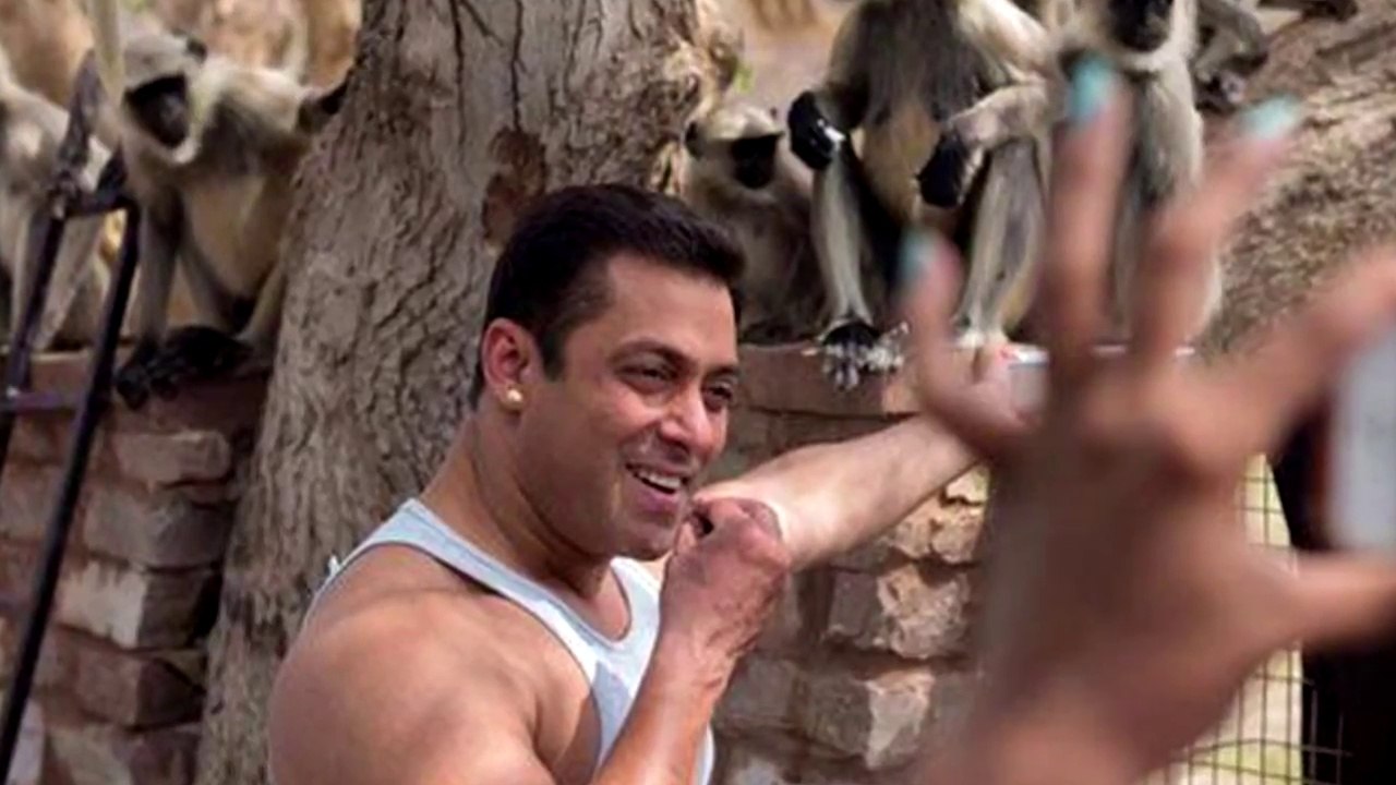 Salman Khan Feeds Monkeys 2015