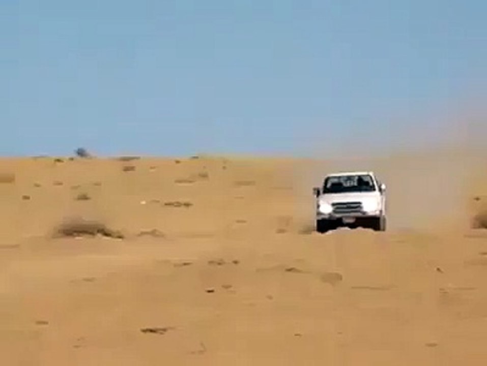 Car Driving in Deset in Very High speed in a Hill