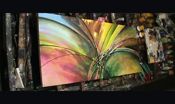 Abstract Painting 'Lilys Song' Abstract art full demo.