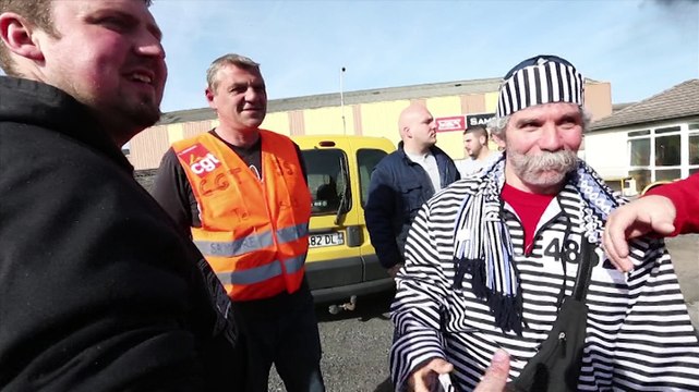 Feignies: les salariés de Stibus soutiennent ceux de Sambre et Meuse