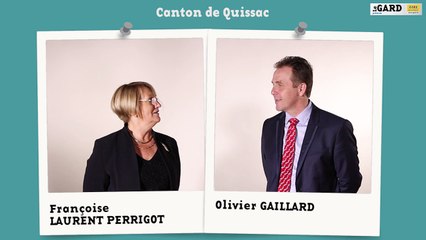 Canton de Quissac  : Françoise Laurent-Perrigot et Olivier Gaillard