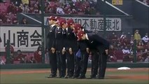 So hilarious First Pitch ceremonial with WORLD ORDER - Funny Baseball moment