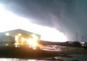Large Tornado Rips Through Rochelle, Illinois