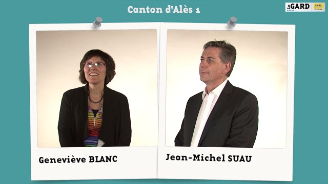 Canton d'Alès 1 : Geneviève Blanc et Jean-Michel Suau