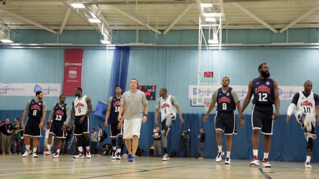 Kobe Bryant and LeBron James for Team USA Basketball