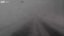 LiveLeak - Driving in near whiteout conditions