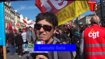 manifestation du 9 avril contre l'austérité est la loi macron plus de 10 milles personnes dans les rues de bordeaux.movie