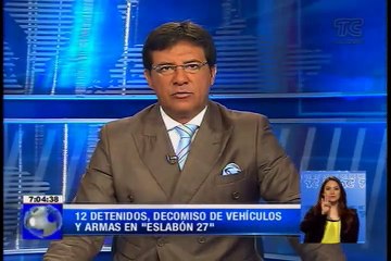 12 detenidos, decomiso de vehículos y armas en “Eslabón 27”