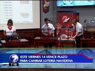 Viernes vence periodo para cambiar premios del gordo navideño