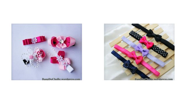 kẹp tóc cho bé - kẹp tóc handmade cho bé - kẹp tóc mái - Các mẫu kẹp tóc handmade cho bé gái - băng đô cài tóc cho bé