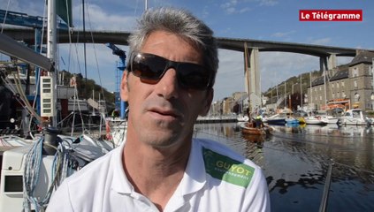 Saint-Brieuc. Le Figaro de Vincent Biarnès mis à l'eau au Légué