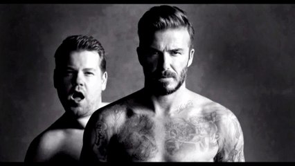 David Beckham & James Corden Star in Hilarious Underwear Commercial Spoof