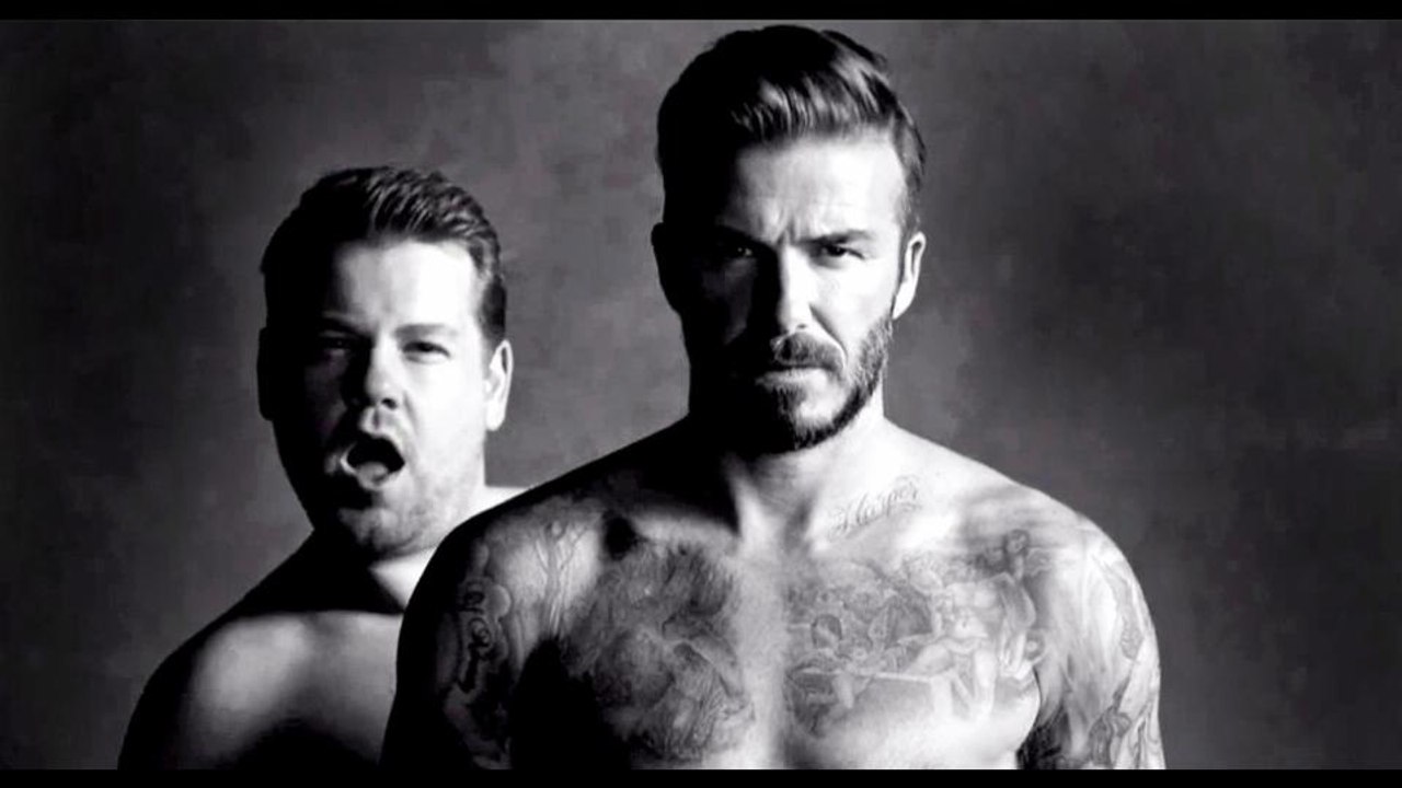David Beckham & James Corden Star in Hilarious Underwear Commercial Spoof