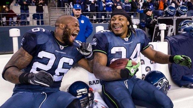 Marshawn Lynch's Bizarre Reaction to Super-Bowl Ending Interception