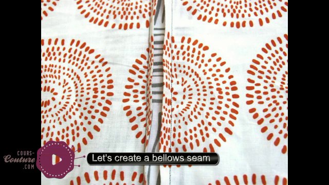 cours de couture - coudre une couture à soufflet - Tuto de couture