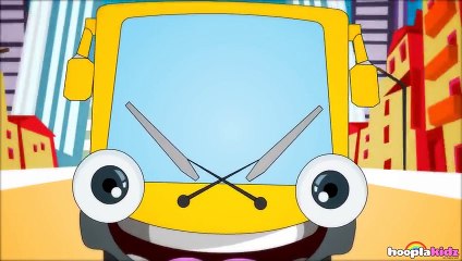 Wheels on the Bus Go Round and Round Nursery Rhyme with Lyrics - Sing Along Version