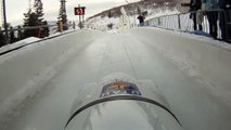 Bobsled Helmet Cam down the Bobsled Track - Utah Olympic Park