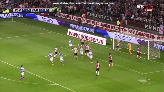 Maikel van der Werff 1:1 | PSV Eindhoven - PEC Zwolle 10.04.2015 HD
