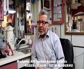 Mudurnu 2015 yılı ahisi 55 yıllık berber Ahmet Gündüz