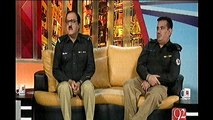 Aftab iqbal and funny Mehmood Aslam as police man at 92 HD.