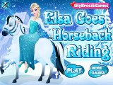 Elsa horseback riding - Frozen elsa horse riding costume - Princess elsa dress up  for horse riding