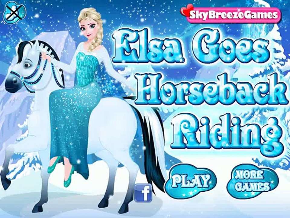 Elsa horseback riding - Frozen elsa horse riding costume - Princess elsa dress up  for horse riding