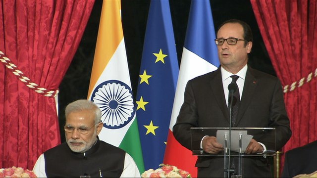 Toast lors du dîner d'État avec le Premier ministre indien Narendra Modi