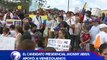 Cientos se reúnen en Plaza de la Democracia contra actos de violencia en Venezuela