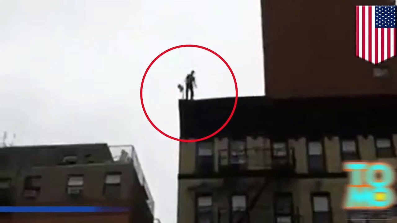 رجل ينتحر من الطابق السادس وينجو من الموت بأعجوبة