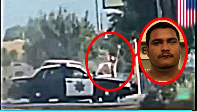 شرطي يقتل رجل صدم سيارة الشرطة بشاحنته