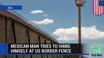 المهاجرين المكسيكيين ومهاجر يحاول شنق نفسه لدى القبض عليه من قبل حرس الحدود