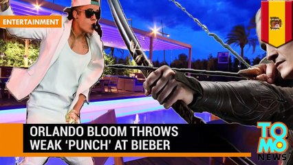 جستن بيبر يواجه أورلاندو بلوم وليغولاس يوجه لكمة ضعيفة للمغني الكندي المزعج