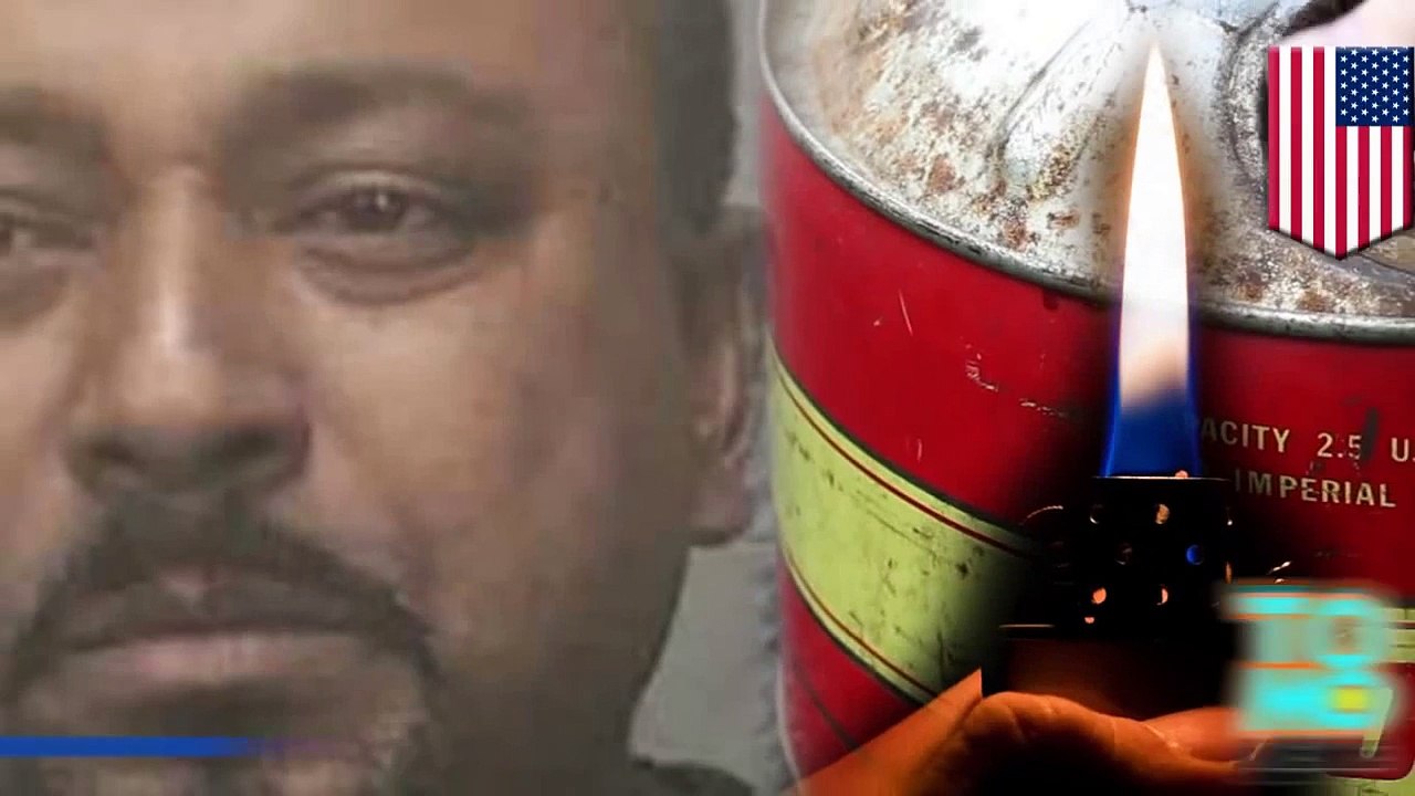 رجل يسكب الغازولين على زوجته ويقول أنه كان يمازحها